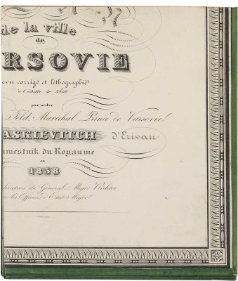 Карта Варшавы. 1838 г.  